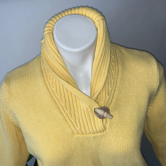 v i n t a g e :: Preppy Cotton Toggle Cowl Knit Sweater - Picture 3 of 11